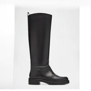 Stuart Weitzman | Ceila Riding Boot | Black Leather | 9.5